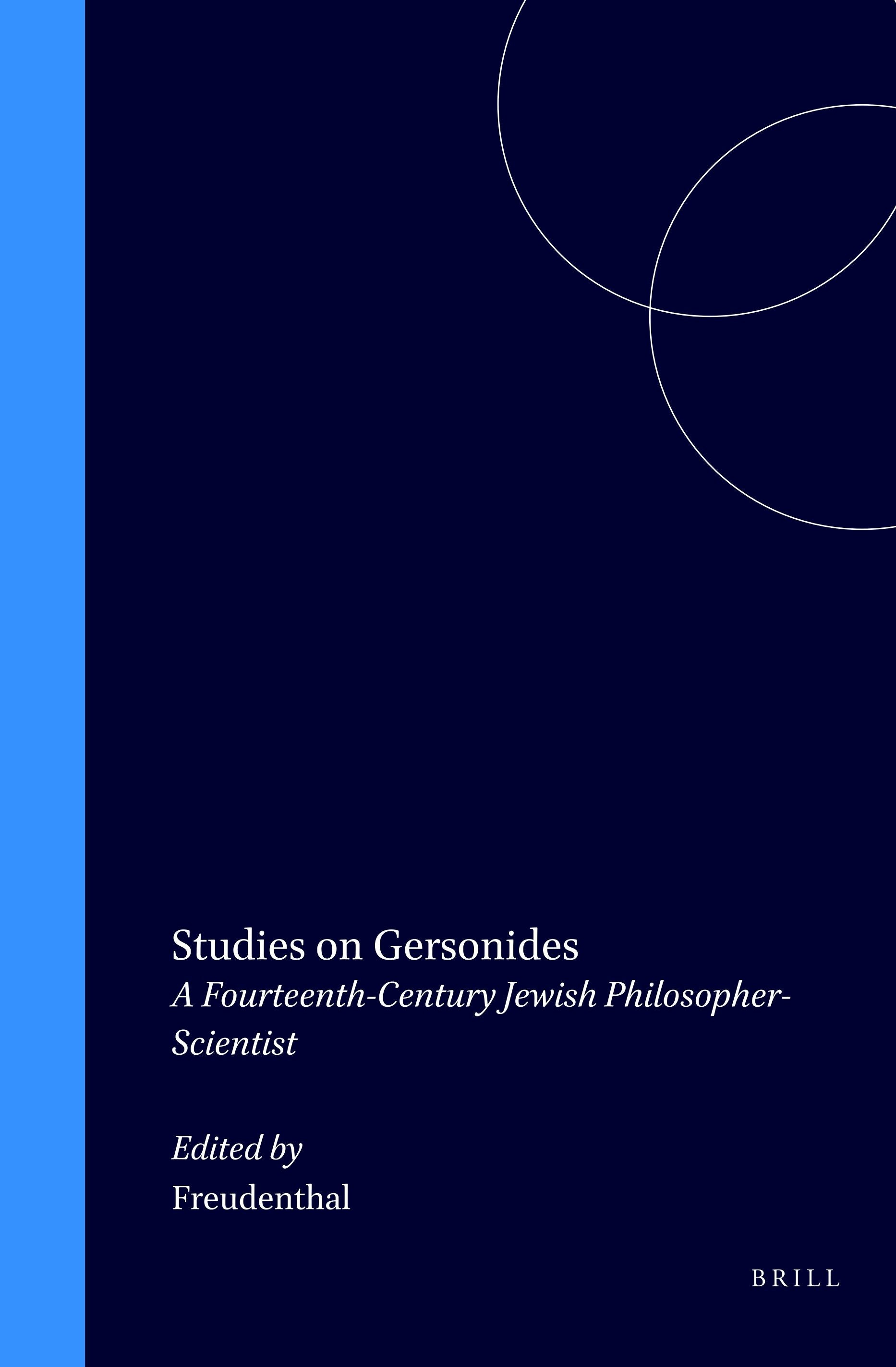 Book cover image for Studies on Gersonides ISBN: 9789004096417